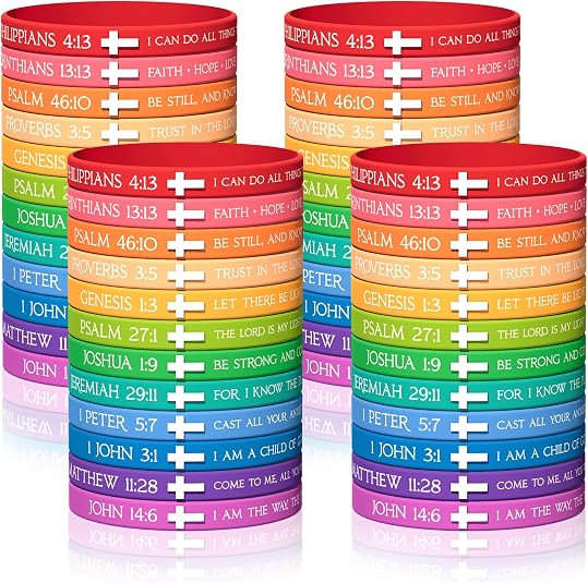 Bible Verse Cross Silicone wristband